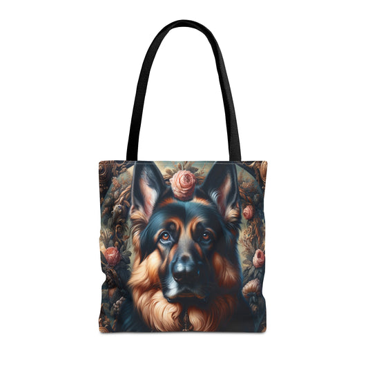 Gothic, high angle German Shepherd Tote Bag