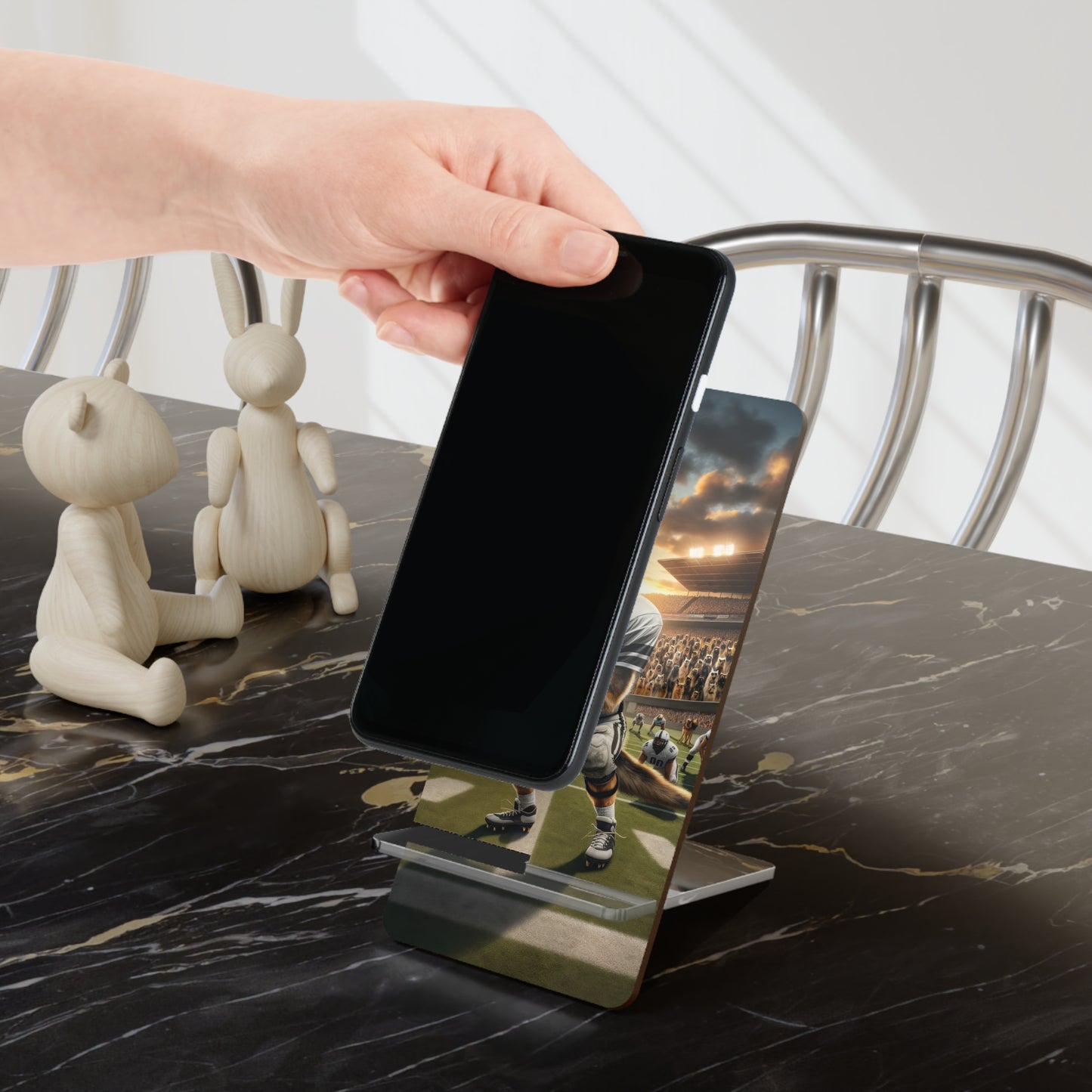 German Shepherd Playing Football Smartphone Stand