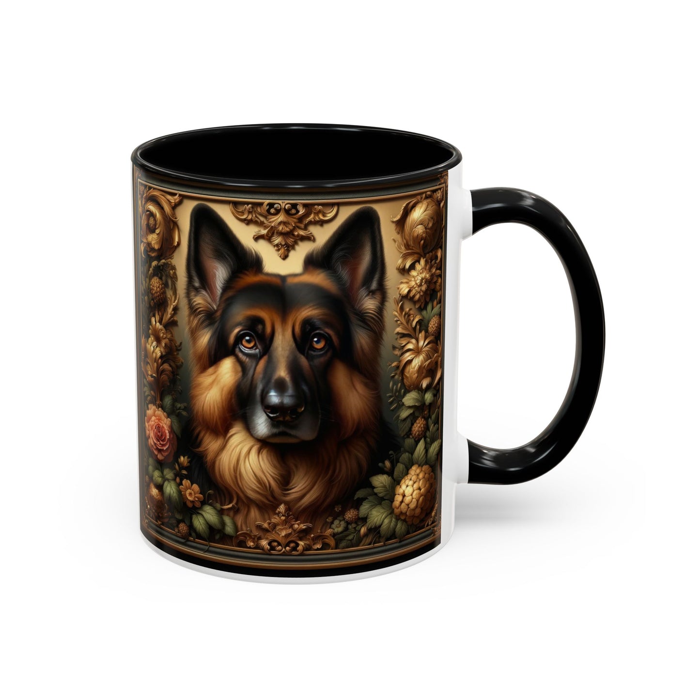 Baroque-inspired German Shepherd Coffee Mug