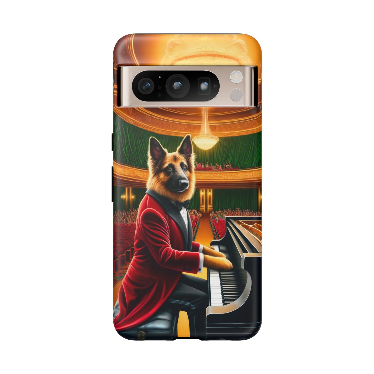 German Shepherd Playing the Piano Phone Case