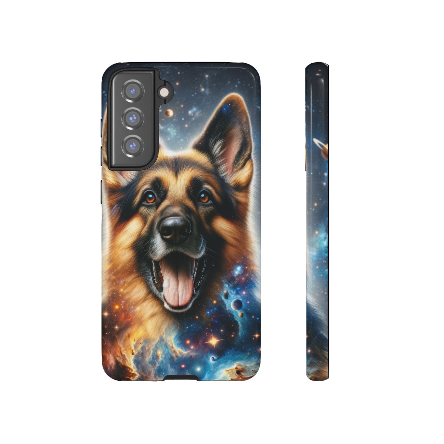 German Shepherd in Space Tough Phone Case