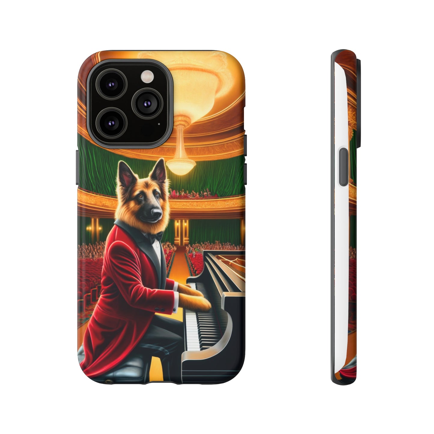 German Shepherd Playing the Piano Phone Case