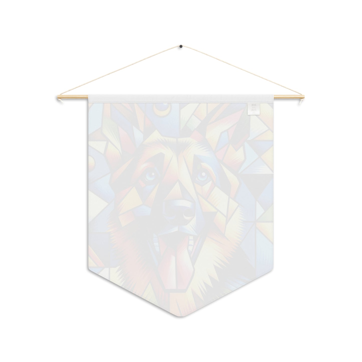 German Shepherd in Cubism Pennant