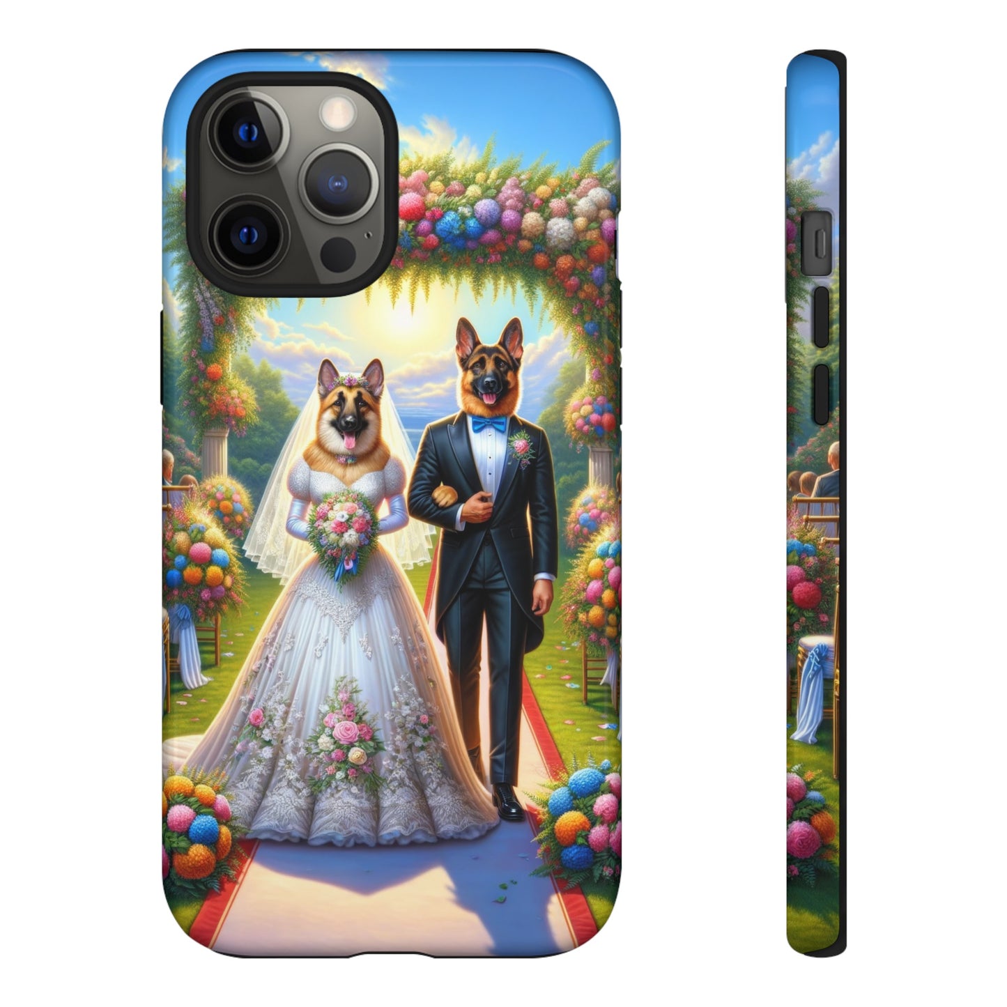 German Shepherds getting Married  Phone Case