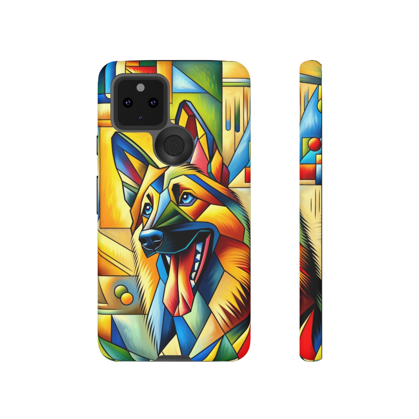 German Shepherd in Cubism Tough Phone Case