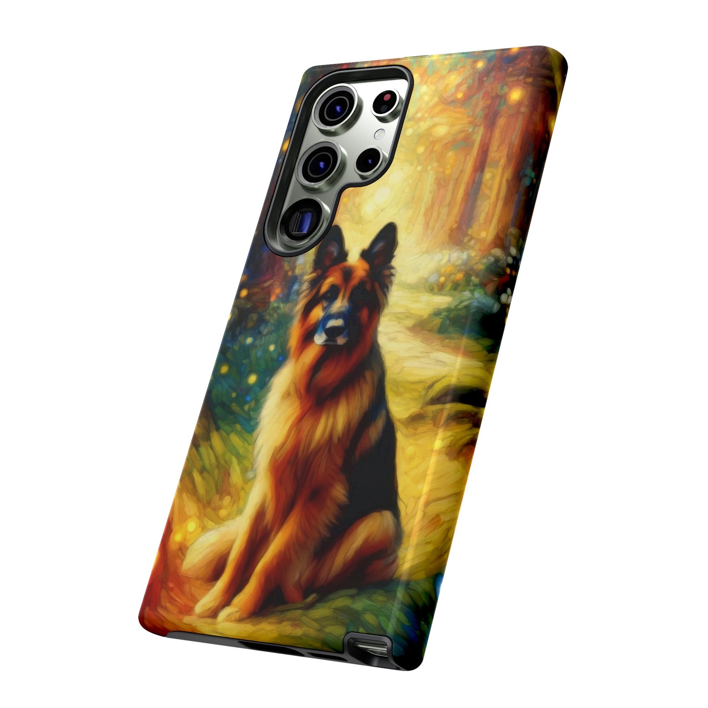 Neo-impressionism and fairy tale German Shepherd Phone Case