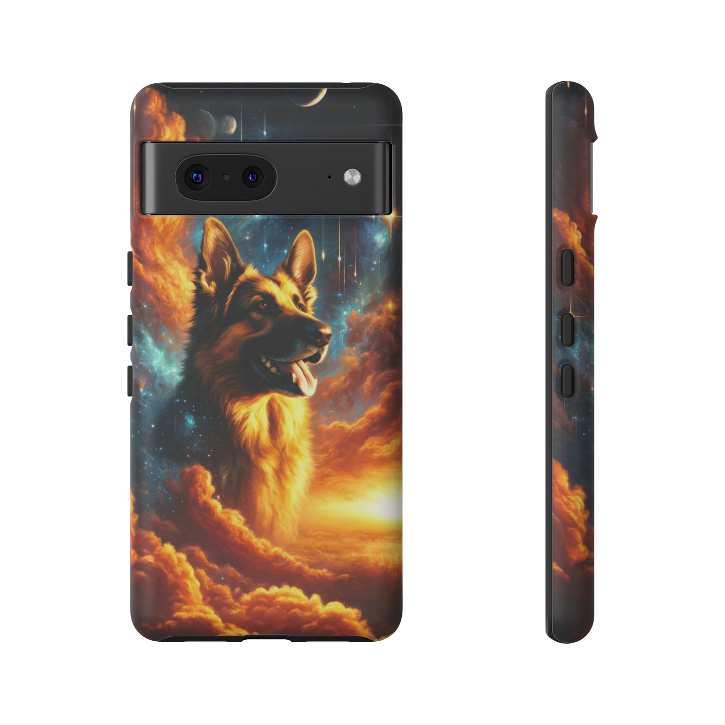 Sci-fi and stars-themed German Shepherd Phone Case