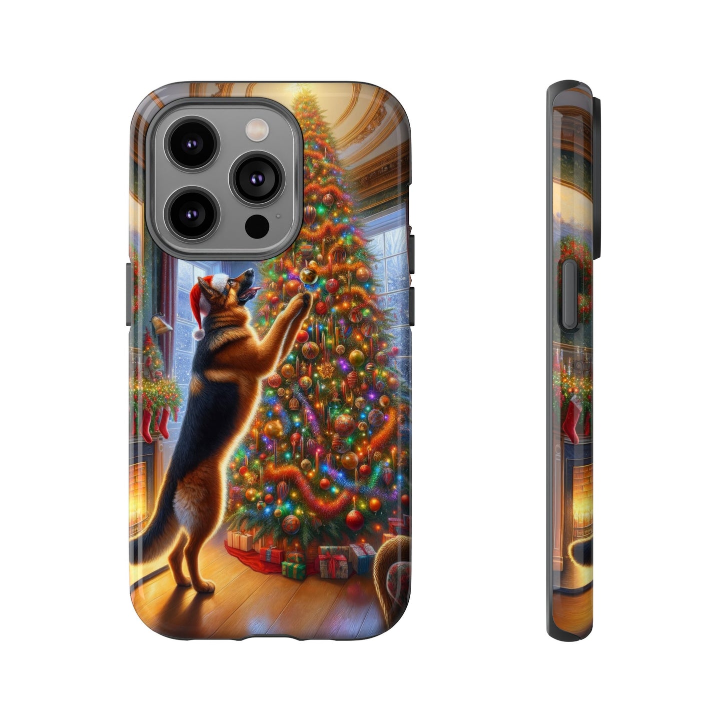 German Shepherd Christmas Tree Phone Case