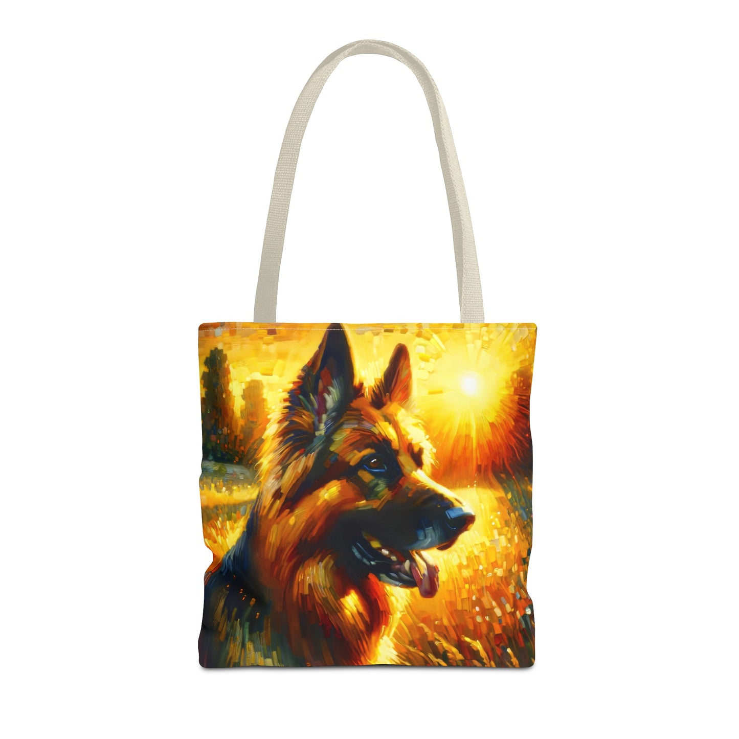 Golden hour and neo-impressionism German Shepherd Tote Bag