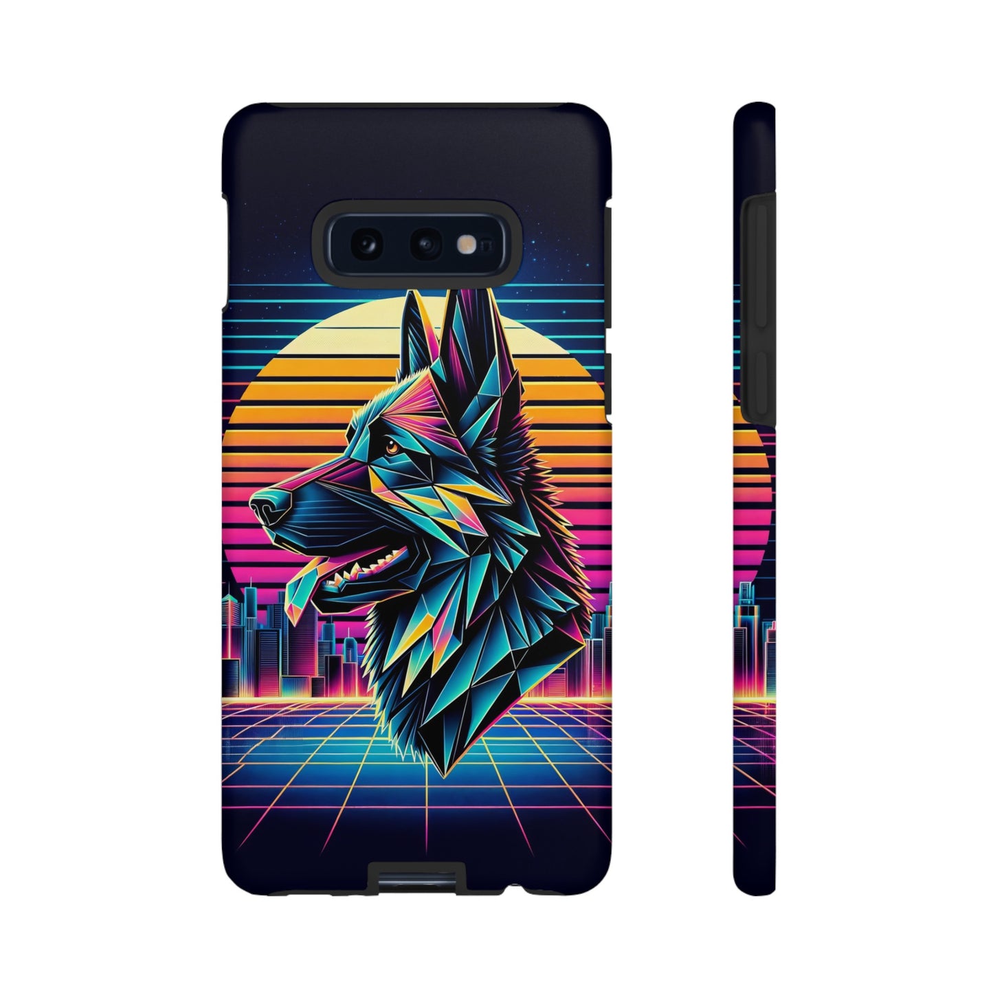 Origami and polyart German Shepherd Phone Case