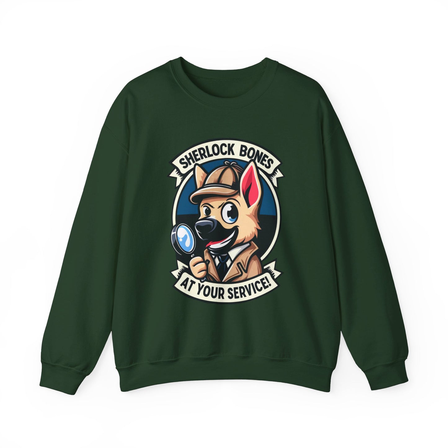 Sherlock Bones Sweatshirt (10 colors) (German Shepherd)