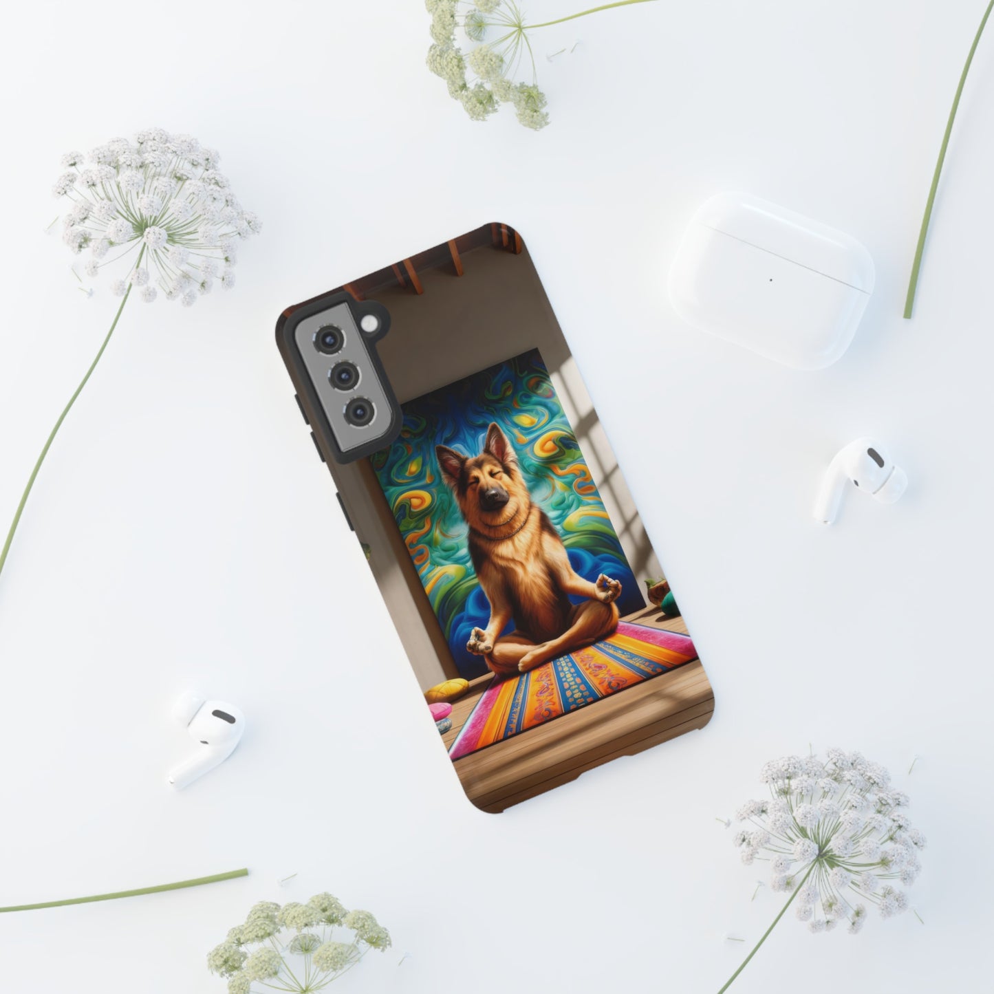 German Shepherd Meditating Phone Case