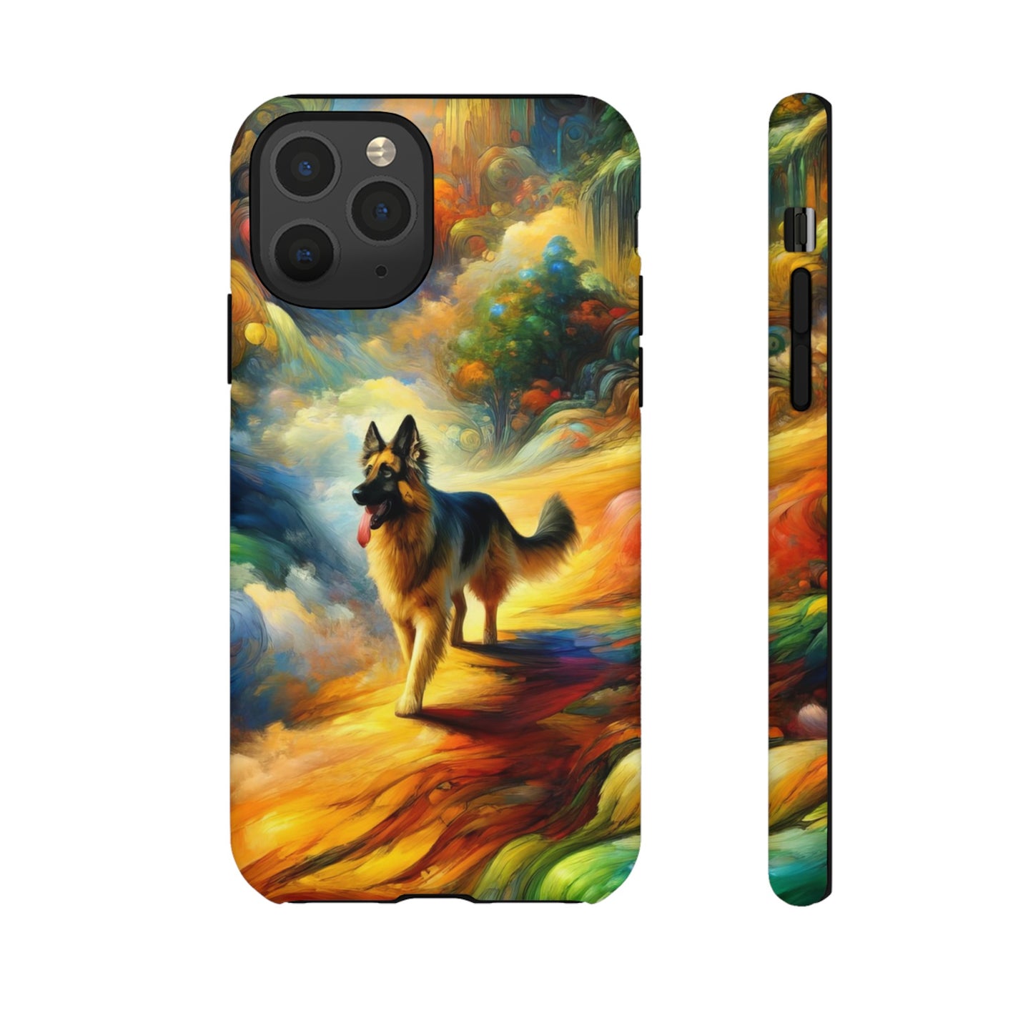 Fantasy and fauvism German Shepherd Phone Case