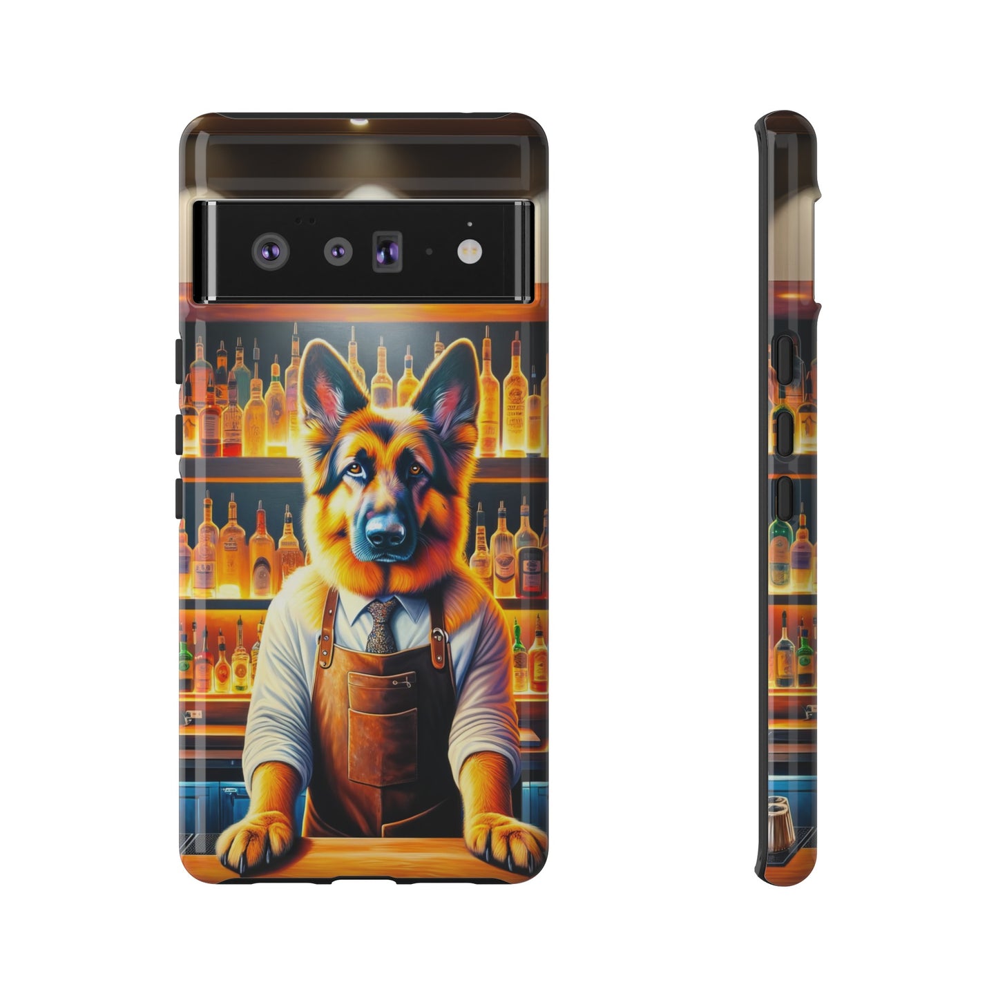 German Shepherd Tending a Bar Phone Case