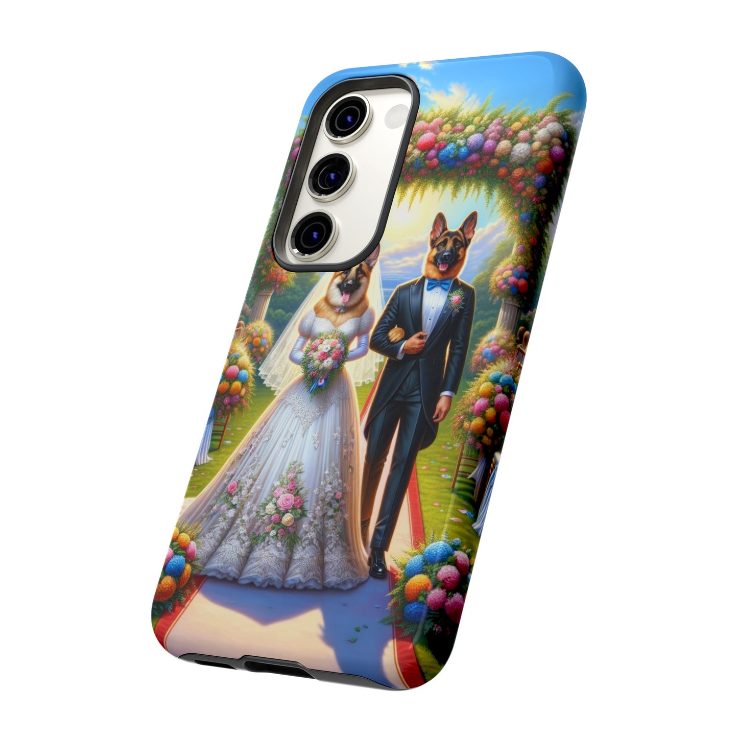 German Shepherds getting Married  Phone Case