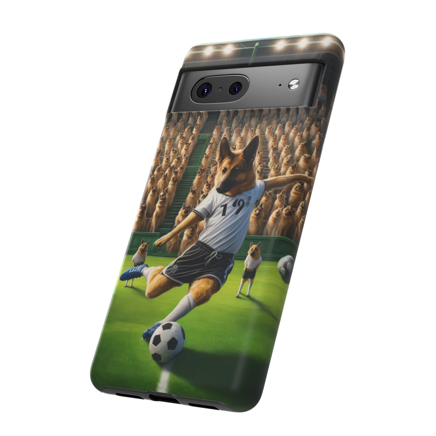 German Shepherd Playing Soccer Tough Phone Case