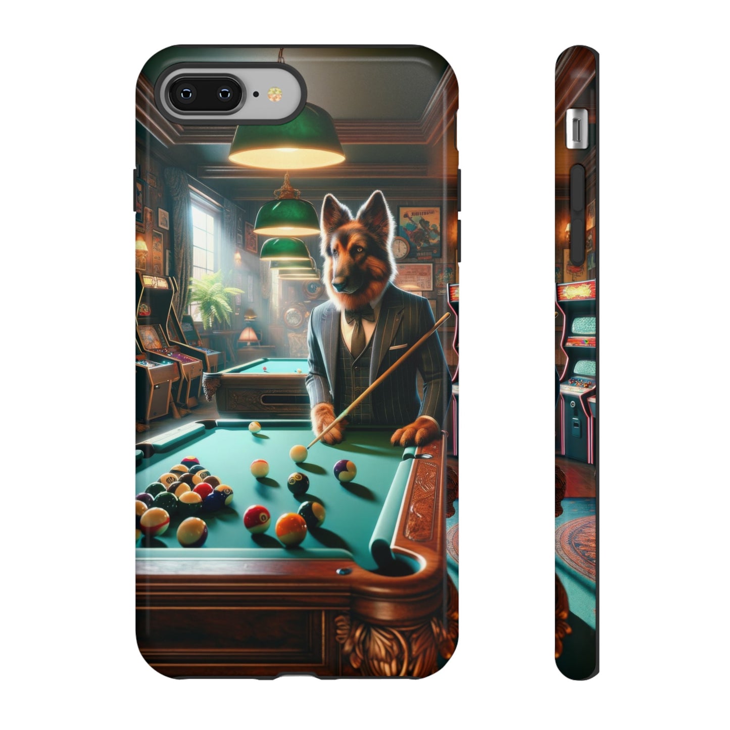 German Shepherd Playing Pool Phone Case