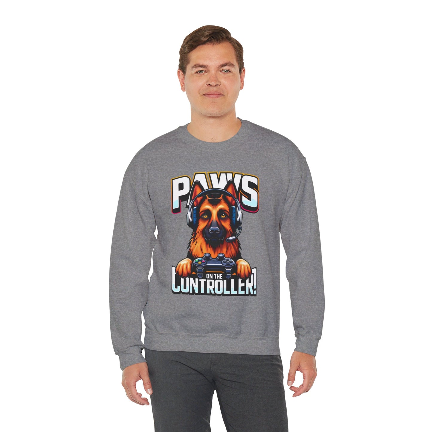 Paws on the Controller Sweatshirt (10 colors) (German Shepherd)