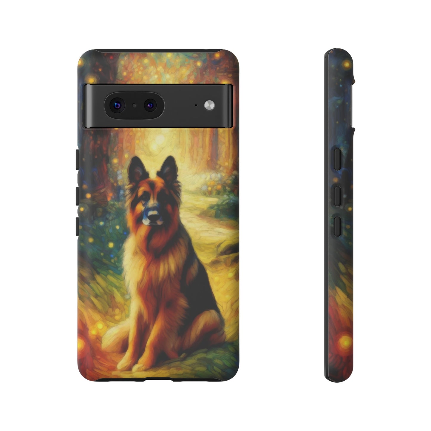 Neo-impressionism and fairy tale German Shepherd Phone Case