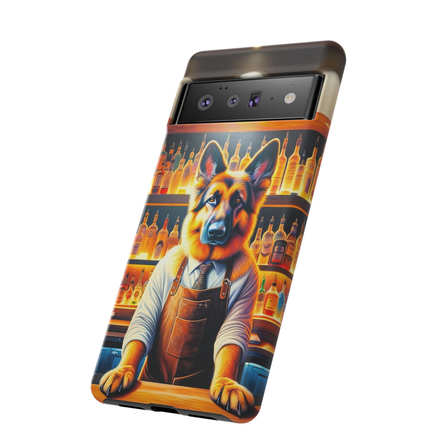 German Shepherd Tending a Bar Phone Case