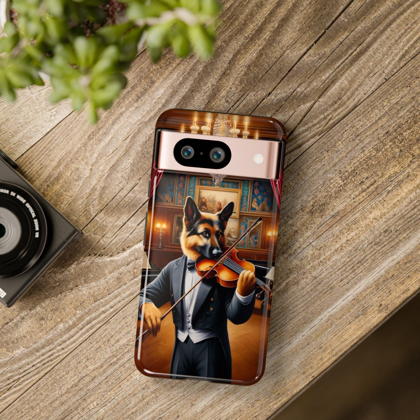 German Shepherd Playing the Violin Phone Case