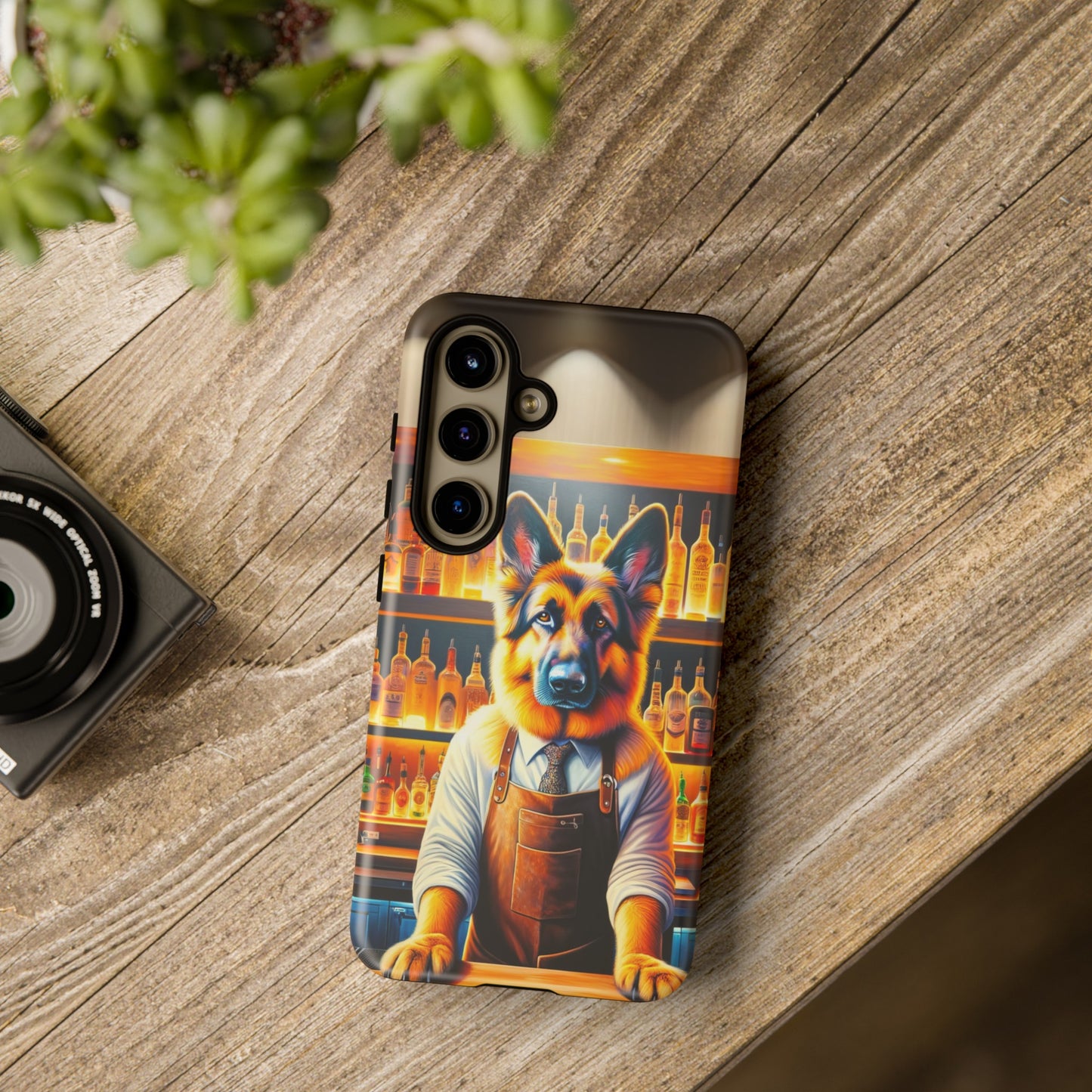 German Shepherd Tending a Bar Phone Case