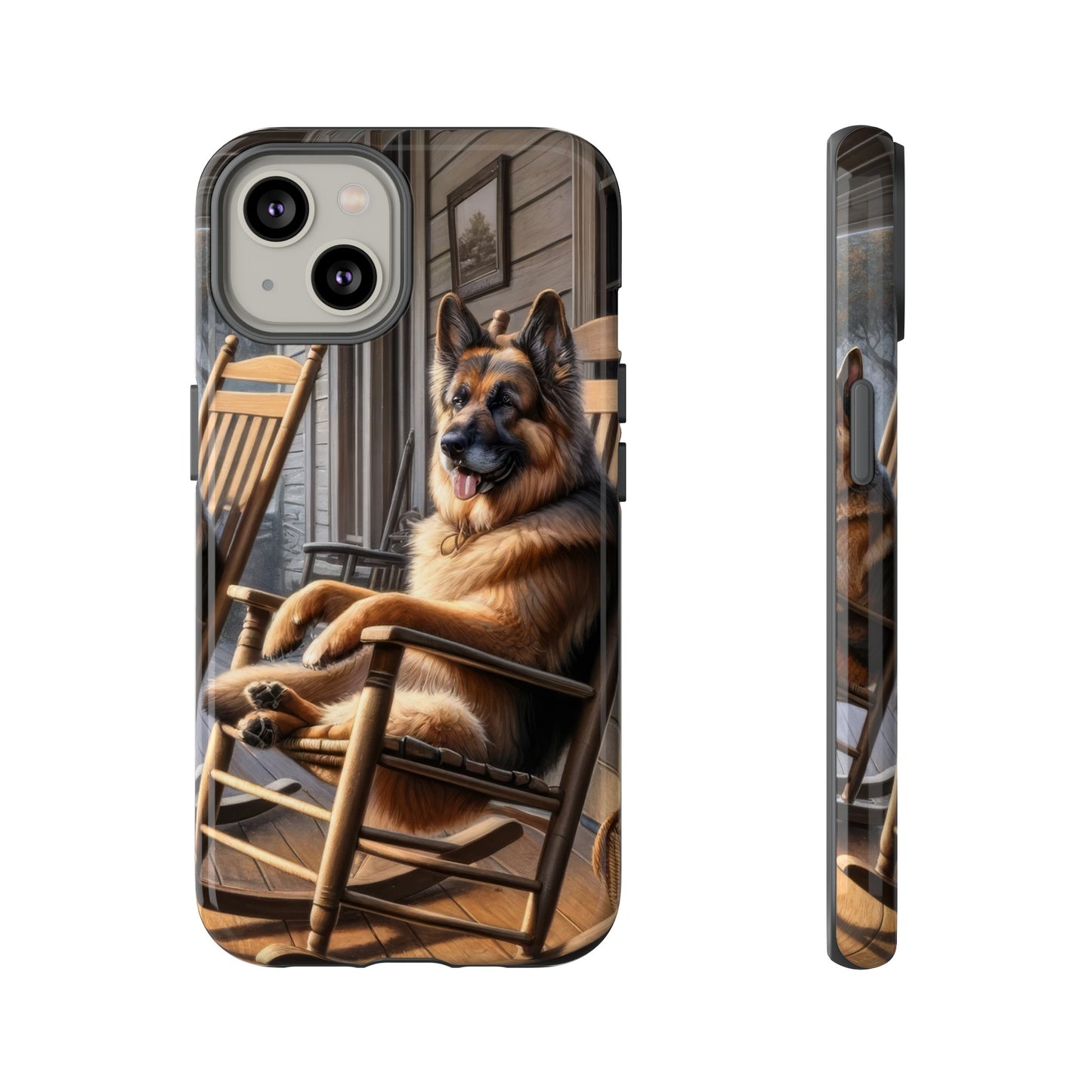 German Shepherd on the Porch Tough Phone Case