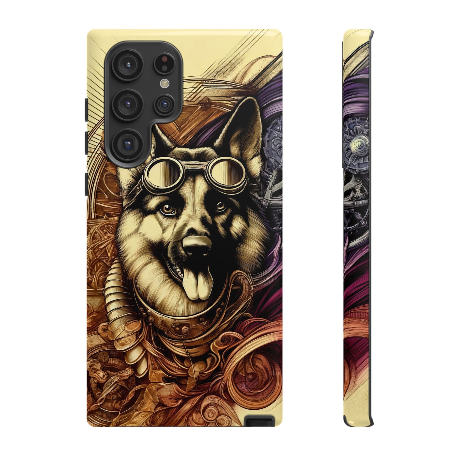 Steampunk German Shepherd Phone Case