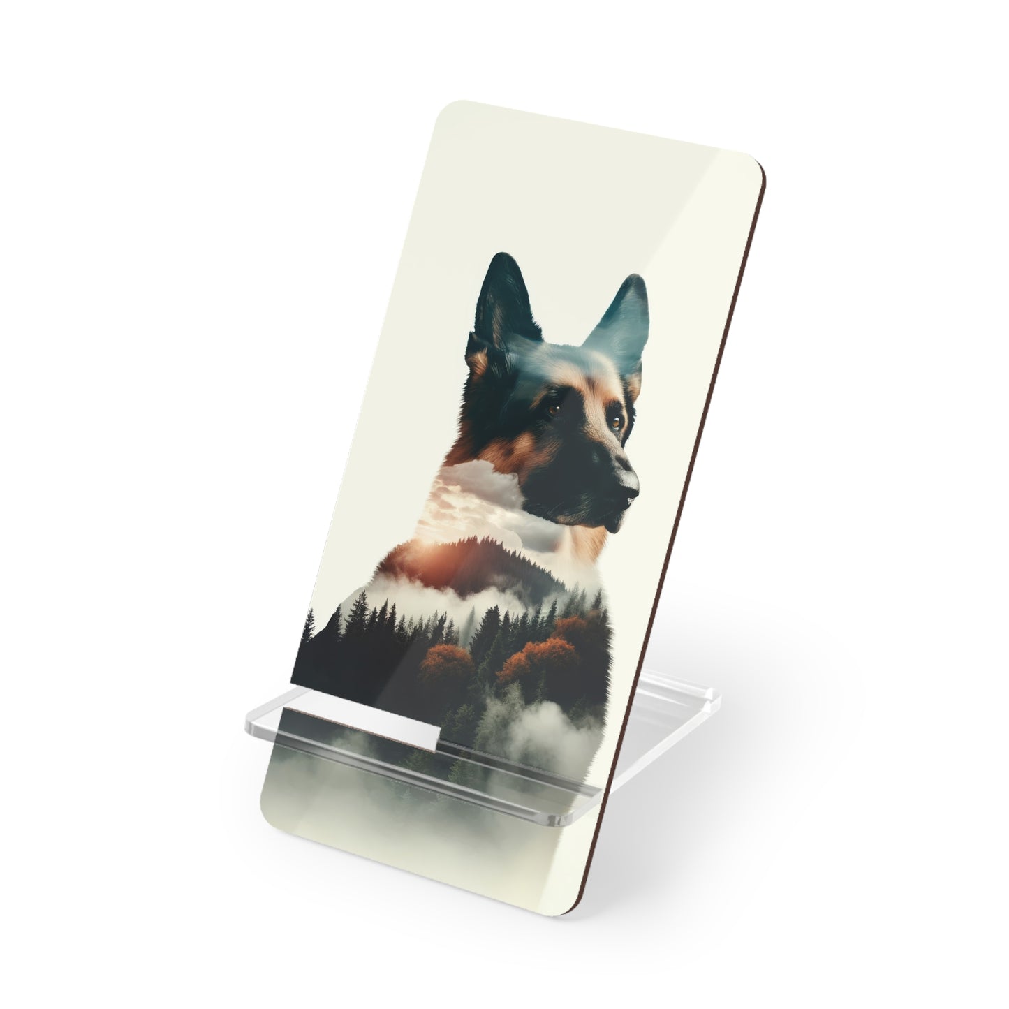 Romanticism and double exposure German Shepherd Smartphone Stand