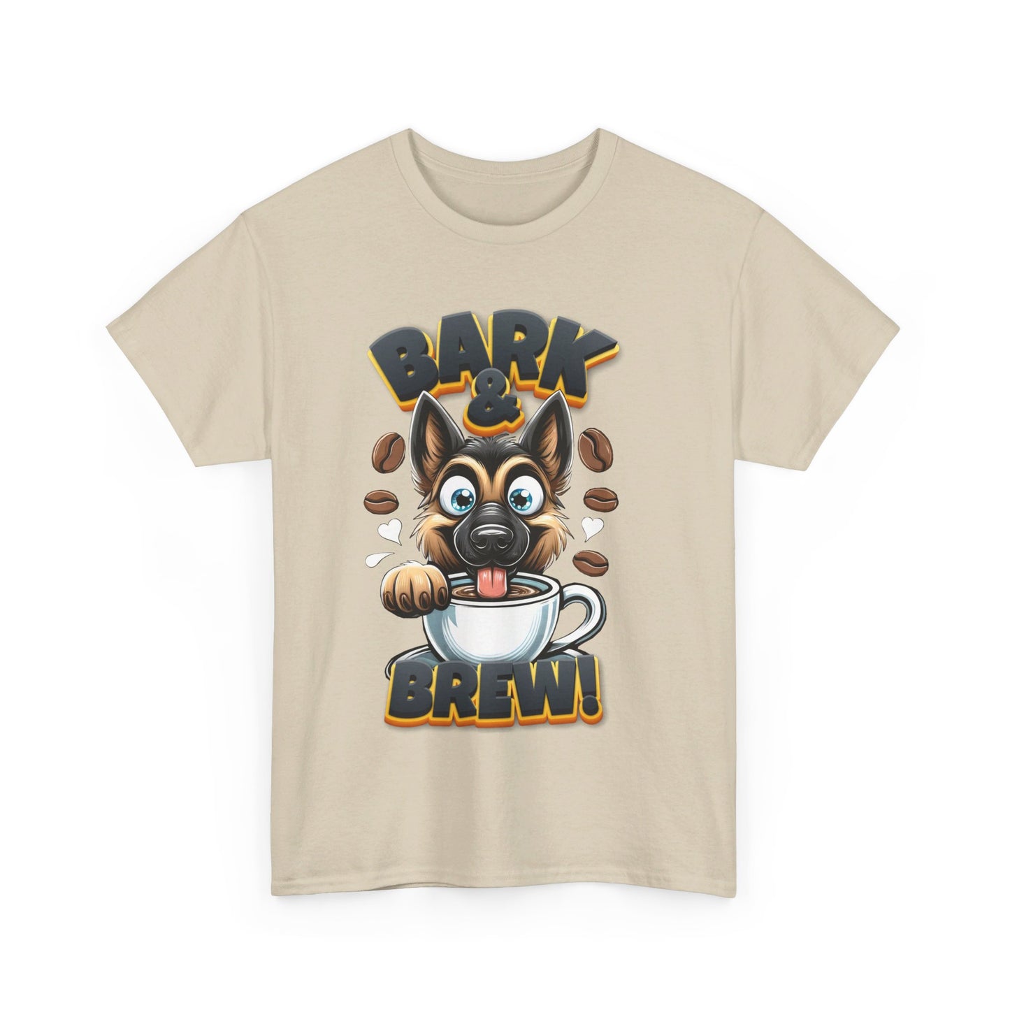 Bark and Brew T-Shirt (13 colors) (German Shepherd)