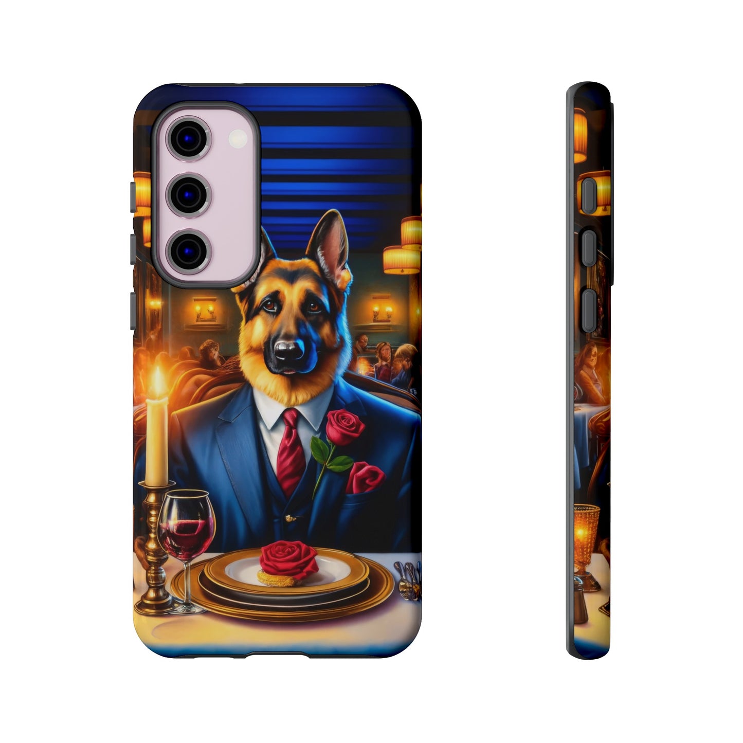 German Shepherd Going on a Date at a Restaurant Phone Case