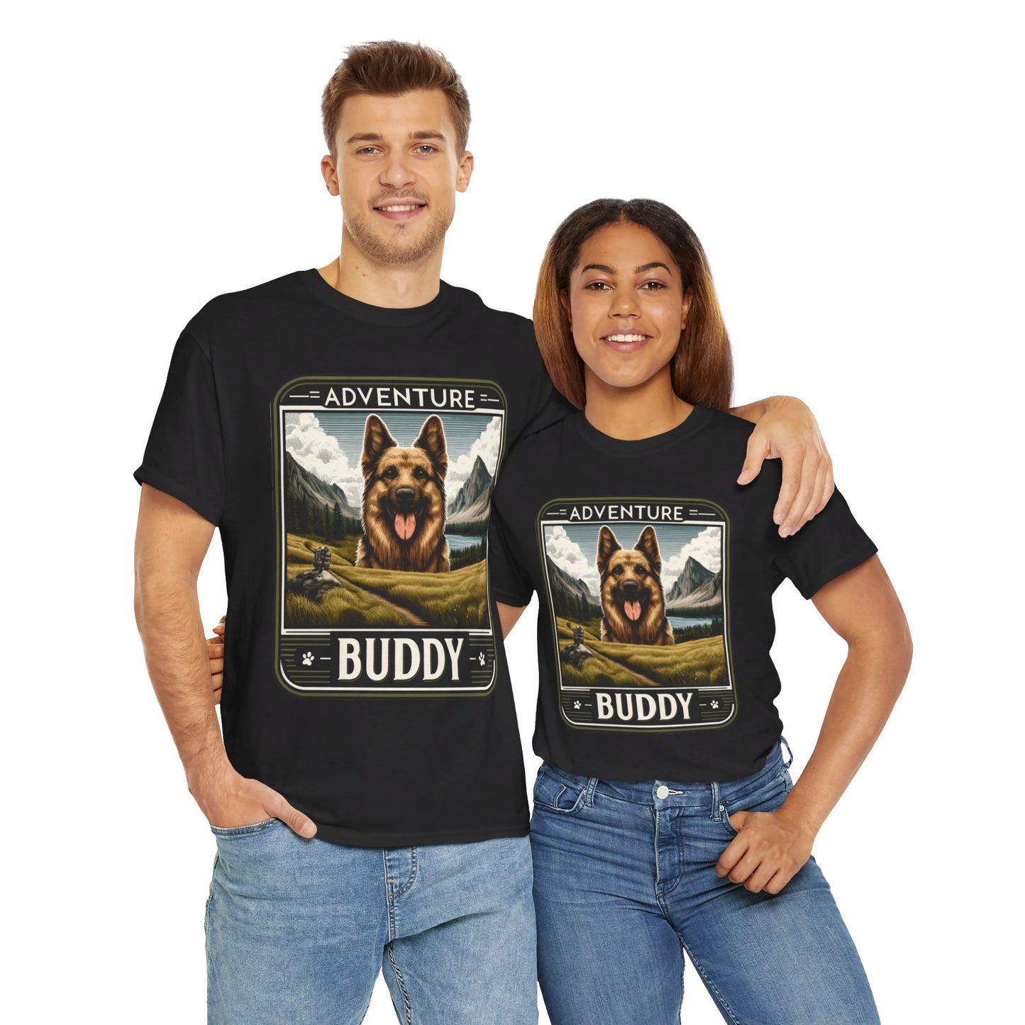 Adventure Buddy T-Shirt (13 colors) (German Shepherd)