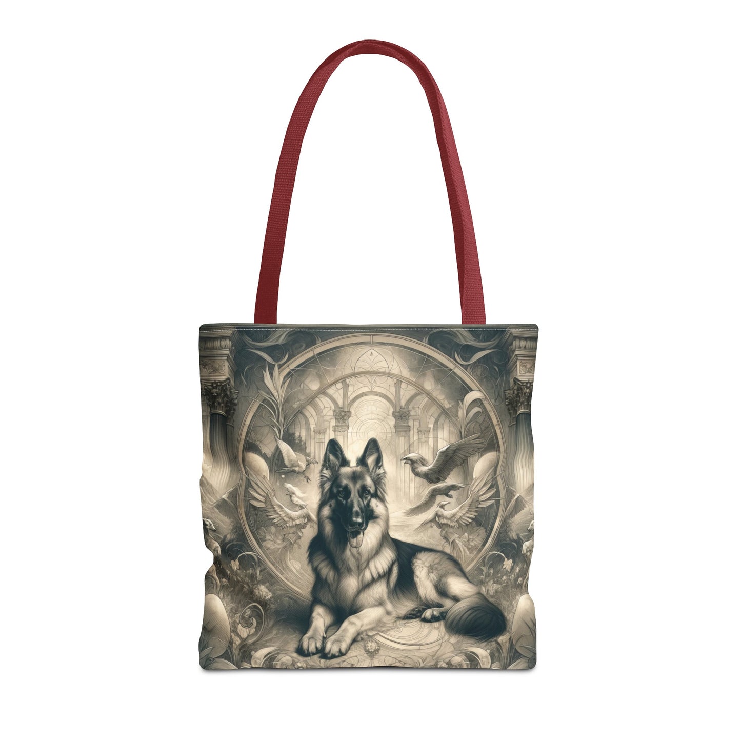 Dreamy fantasy and rococo German Shepherd Tote Bag