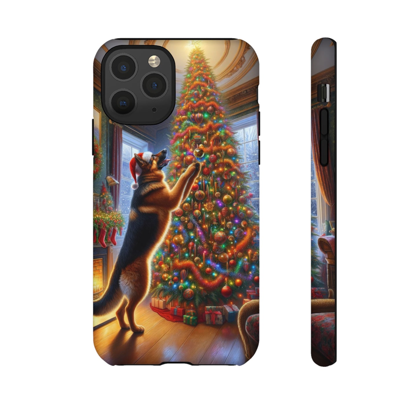 German Shepherd Christmas Tree Phone Case