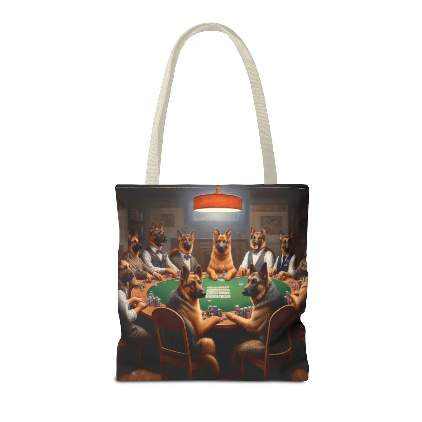 German Shepherds Playing Poker Tote Bag