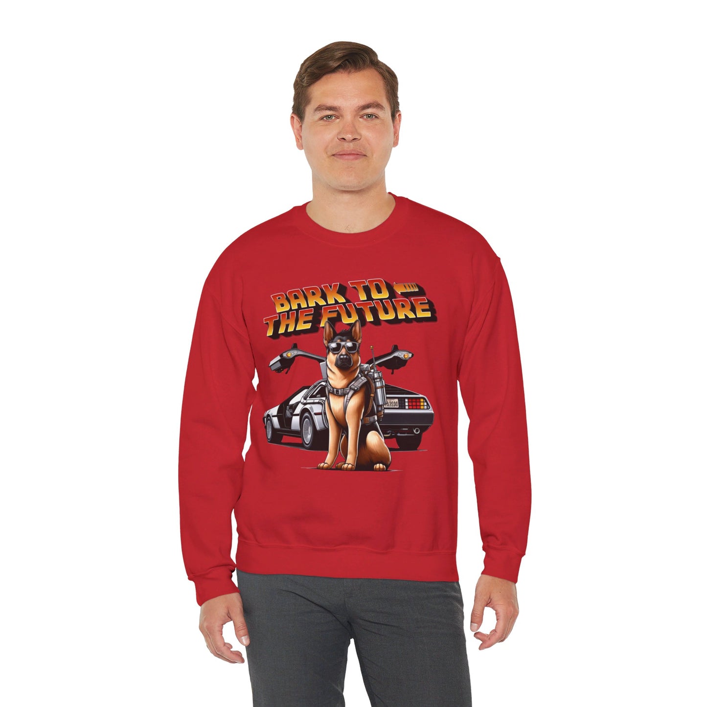 Bark to the Future Sweatshirt (10 colors) (German Shepherd)