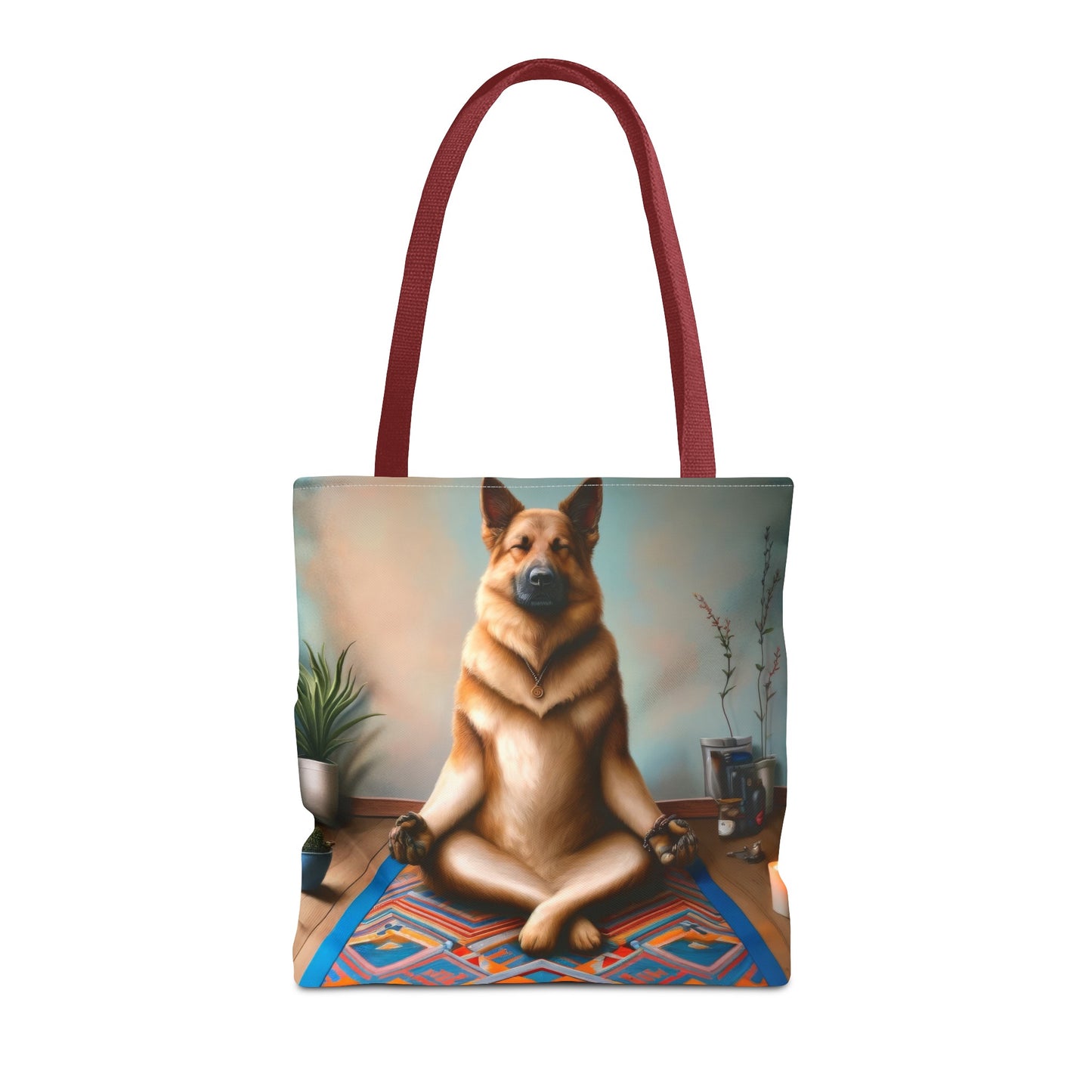 German Shepherd Meditating Tote Bag