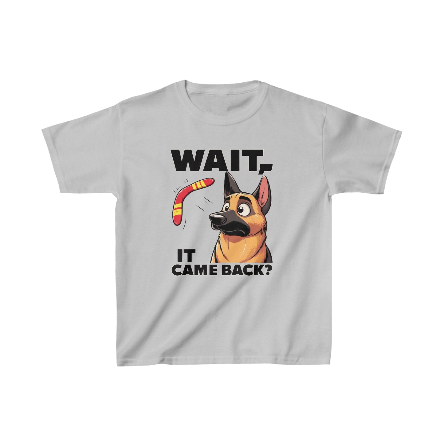 Wait.  It Came Back? Kids Size T-Shirt (Multi colors) (German Shepherd)