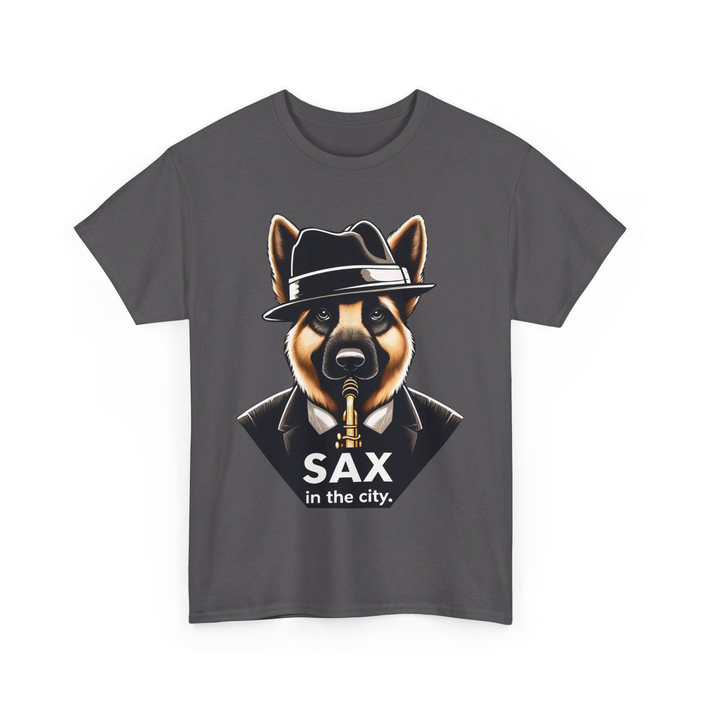 Sax in the City T-Shirt (13 colors) (German Shepherd)