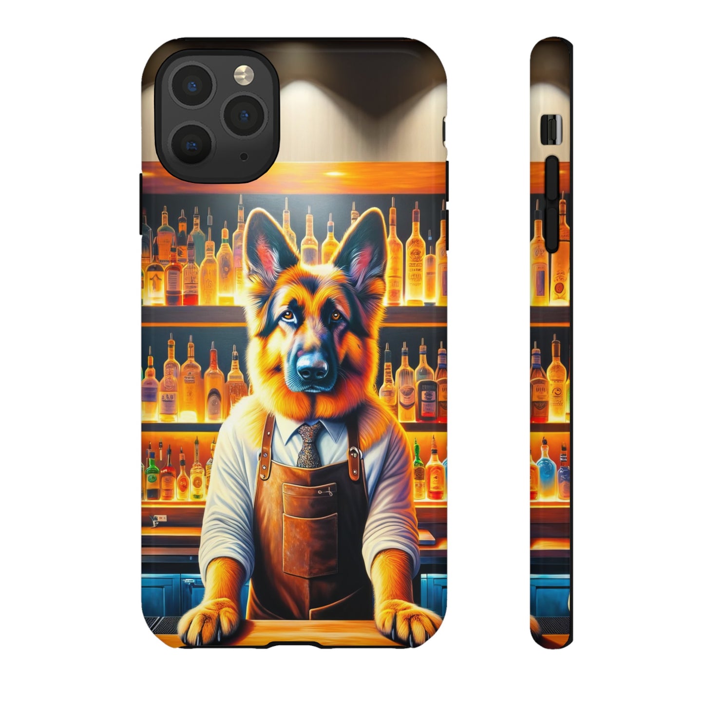 German Shepherd Tending a Bar Phone Case