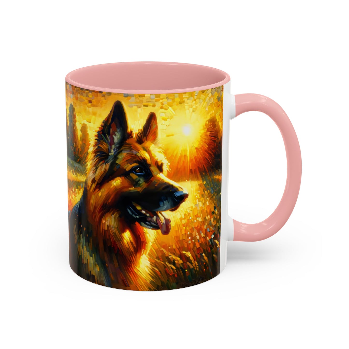 Golden hour and neo-impressionism German Shepherd Coffee Mug