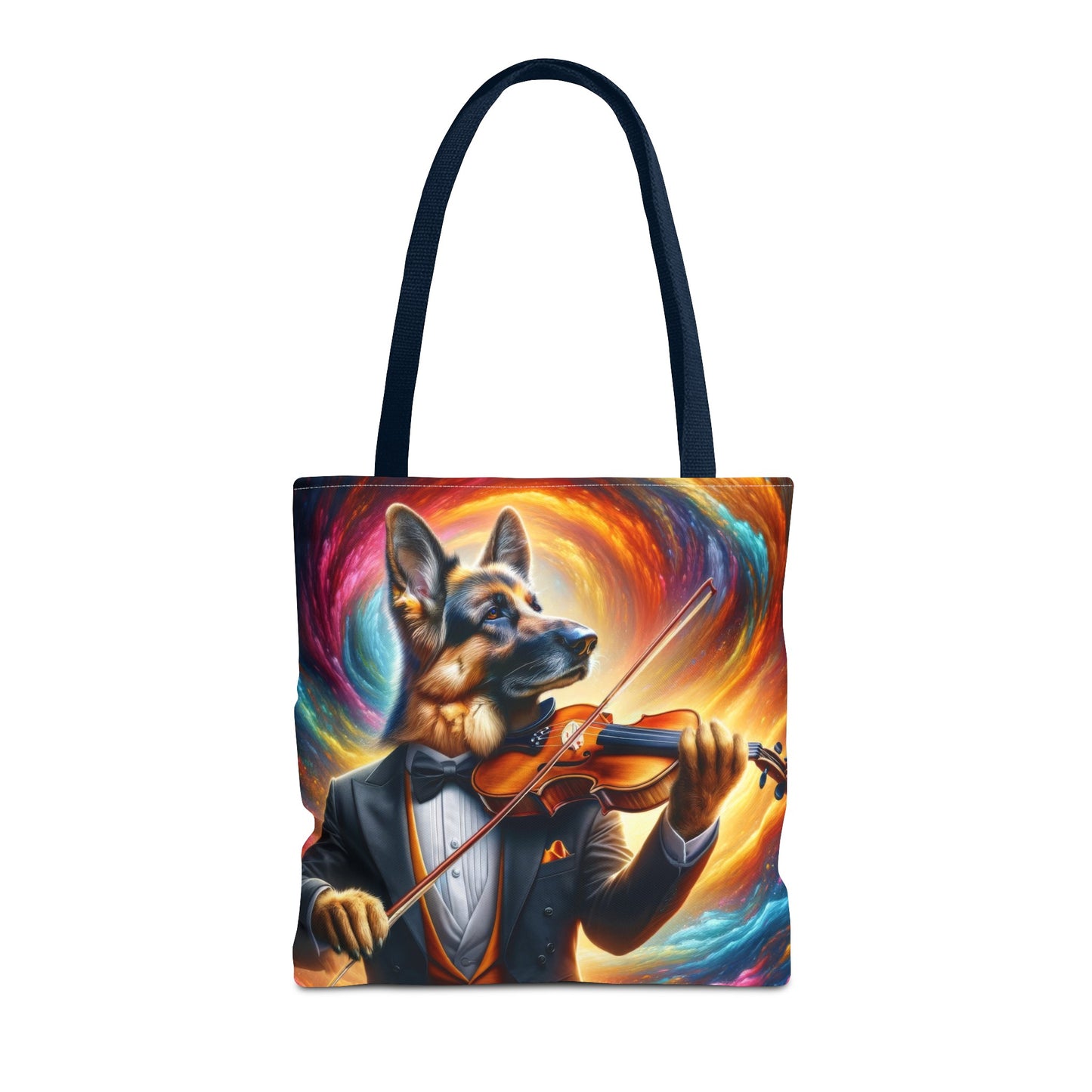 German Shepherd Playing the Violin Tote Bag