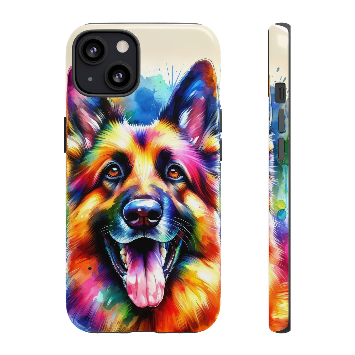 German Shepherd in Watercolor Tough Phone Case