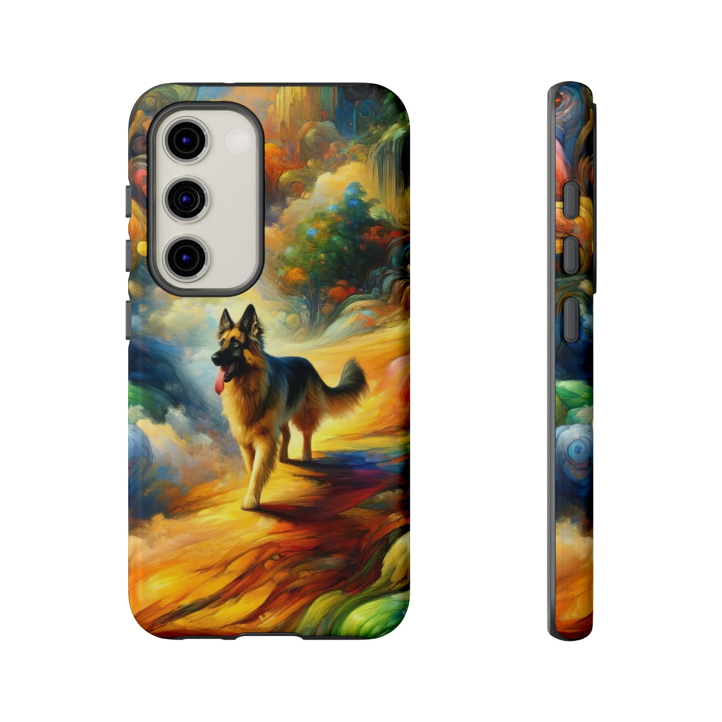 Fantasy and fauvism German Shepherd Phone Case