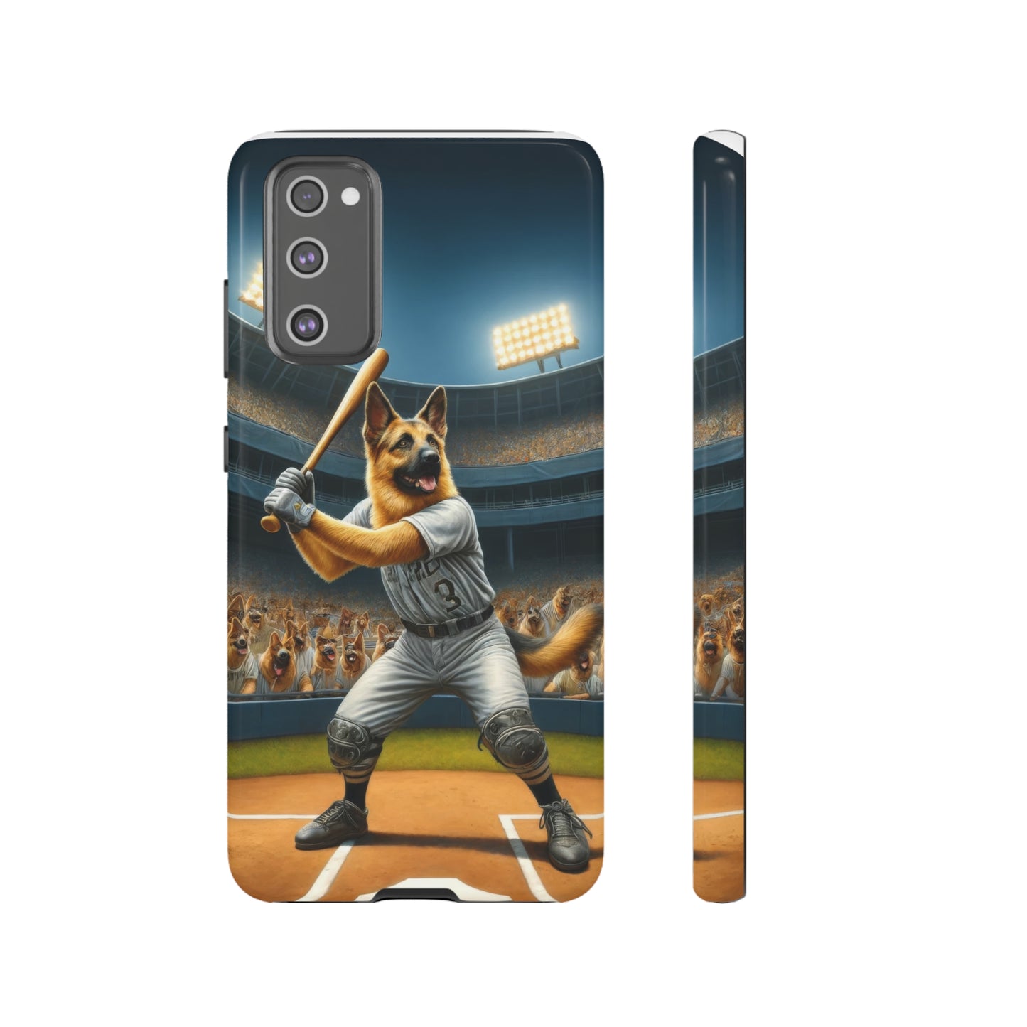 German Shepherd Playing Baseball Tough Phone Case