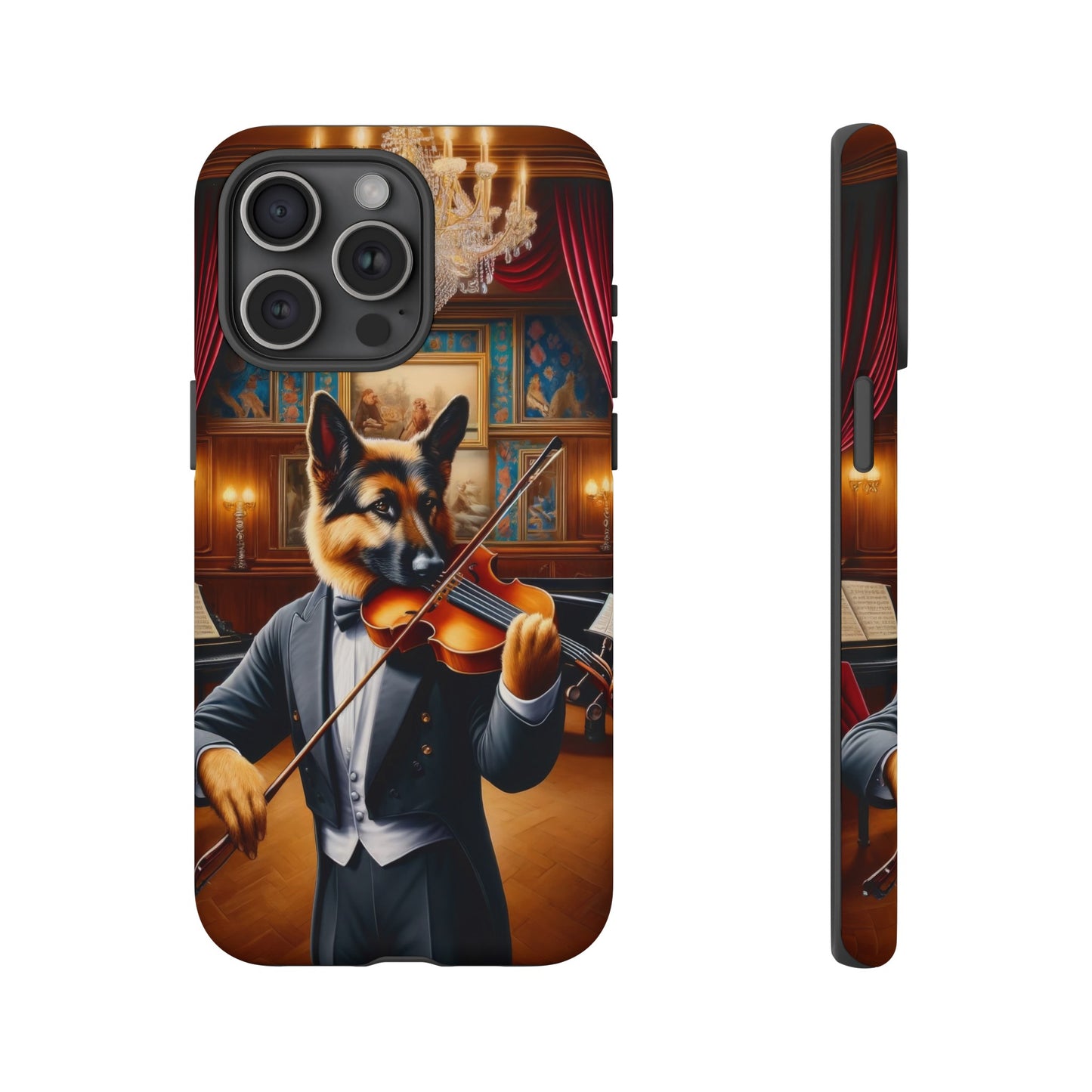 German Shepherd Playing the Violin Phone Case