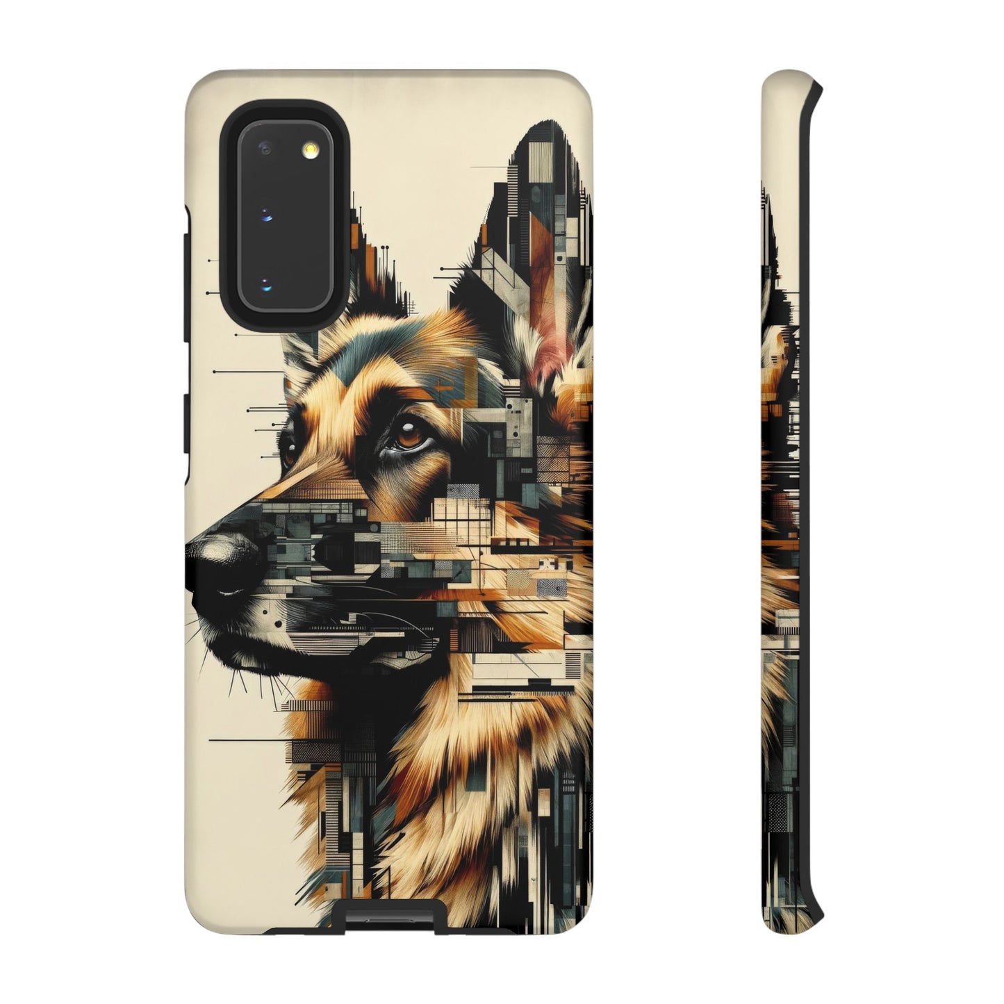 Constructivist and dadaist German Shepherd Phone Case