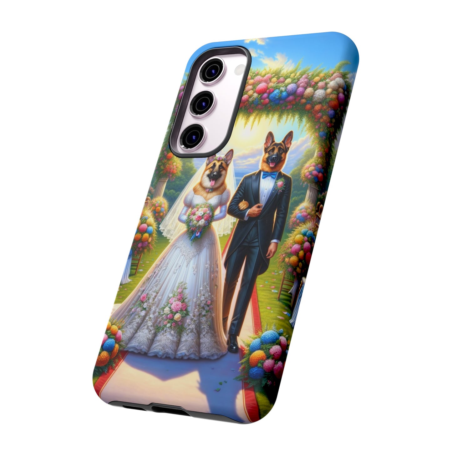 German Shepherds getting Married  Phone Case