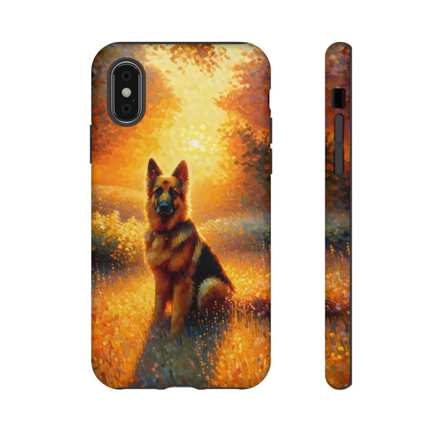 Golden hour and neo-impressionism German Shepherd Phone Case