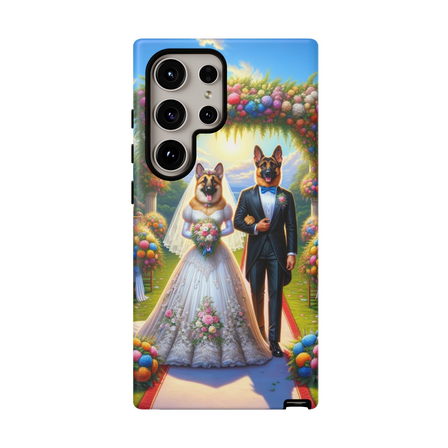 German Shepherds getting Married  Phone Case